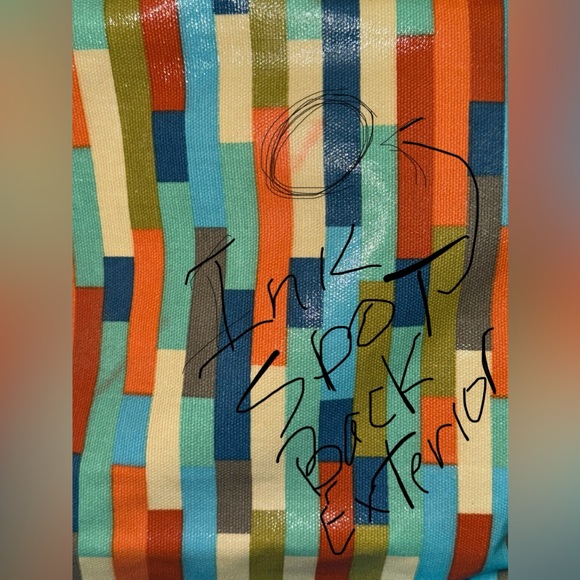 Fossil Multi-Color Stripe Coated Canvas & Leather Shoulder Bag - Picture 14 of 14